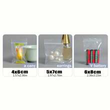 200pcs PE Self Sealing Bags Diamond Painting Diamond Accessories Plastic Bag Plastic Vacuum Bag Transparent Self Adhesive Seal Bag Gifts Packaging Bag Multifunctional Tool Perfect For DIY Artists And Crafters - Clear - View 2