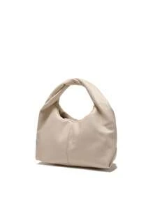Bolso de mano minimalista tipo hobo del estilo Y2K, bolso de viaje para niñas, clutch lindo con dije, bolsos de tote de piel sintética vintage para damas, bolso de trabajo para mujeres