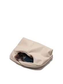 Bolso de mano minimalista tipo hobo del estilo Y2K, bolso de viaje para niñas, clutch lindo con dije, bolsos de tote de piel sintética vintage para damas, bolso de trabajo para mujeres
