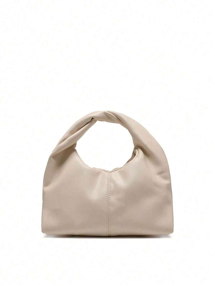 Bolso de mano minimalista tipo hobo del estilo Y2K, bolso de viaje para niñas, clutch lindo con dije, bolsos de tote de piel sintética vintage para damas, bolso de trabajo para mujeres