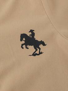 3 件套青少年男孩夏季三色拼布 Polo 装饰短袖衬衫，卡其色，棕色，简约休闲通勤装