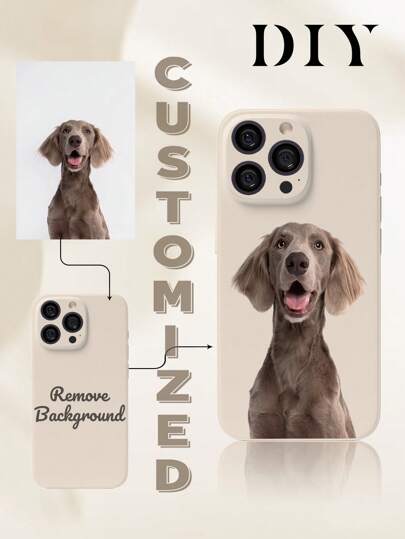 1 Stück anpassbares weißes TPU Handyhülle mit Funktion zur automatischen Hintergrundentfernung, geeignet für /Apple/Redmi/OPPO/