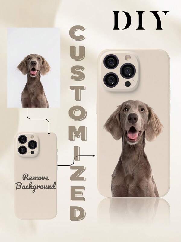 1pc Customizable White TPU Phone Case With Automatic Background Removal Feature, Suitable For /Apple/Redmi/OPPO/,Customized Phone Cases,Street Casual Chic