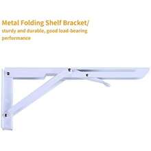 Wall Mounted Folding Table 80x40 Cm Floating Laptop Desk Work Table Op-Leaf Wall Writing Desk PC Table Computer Desk Dining Table Brackets Space Saving White - White80x40cm1 - View 3