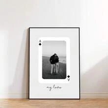 1PC, Custom Valentine's Day Gifts For Her, Personalized Gifts, Custom Poker Cards Photos, Unique Couple Gifts Romantic Gifts, Custom Poker Cards Posters, Stylish Poker Cards Posters, Personalized Wall Art, Forever Friends Photo Collage Posters, Bedroom Decoration, Living Room Decoration, Frameless Birthday Graduation