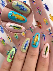 1 pește tropical drăguț multicolor, autocolant pentru arta unghiilor element de modă, potrivit pentru utilizarea personală a unghiilor - Multicolor - Vizualizare 9