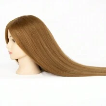 24inch Professional Hairdresser Training Mannequin Head With 70% Real Hair - Includes Clamp Holder & Tripod Stand For Styling And Cosmetology Practice