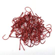 FTK 50pcs/100pcs Fishing Hook SODE Barbed Fishhook Baitholder Fly Fishing Tackle AD Sharp Ringed Carp Hook GAC