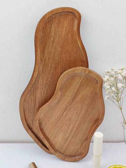 1 bandeja criativa de madeira maciça de acácia e amendoim, bandeja para joias, bandeja para cômoda, bandeja para cosméticos, bandeja para lanches de sobremesa, bandeja para frutas, bandeja para talheres, bandeja para exposição decorativa, bandeja para decoração de mesa estilo vintage, bandeja para decoração de Natal e Halloween, presentes para namorada, viagem, legal, volta às aulas