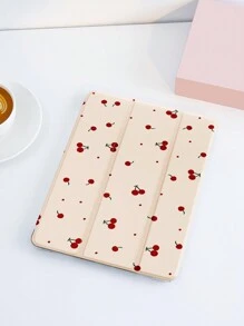 1 capa protetora para tablet com estampa de bolinhas de cereja fofa, compatível com iPad 10.2", iPad Pro 11" 2021/2020/10ª geração, iPad Mini 4/5/6, Galaxy Tab A8 10.5" 2022, Matepad 10.4"/Tab, com compartimento para lápis, antiqueda, capa com suporte para tablet