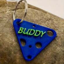 1 pieza Llavero acrílico personalizado, llavero con diseño de triángulo y diseño de queso con nombre personalizado, regalo único para graduación, Navidad, Día de San Valentín - Multicolor - Ver 7