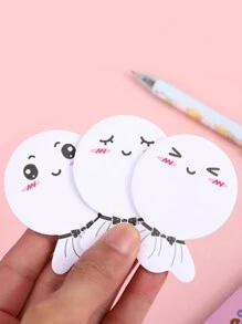 90 Sheets/3Books Total, Cute Sunshine Girl Sticky Notes - Self-Adhesive, Suitable For School, Office, Study And Reminder' - Multicolor - View 7