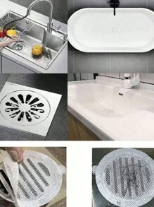 5/10/20/30 件排水过滤器盖，用于头发塞，排水过滤网，淋浴头发收集器，地板水槽过滤器滤网贴纸，网格贴纸，水槽过滤器贴纸，浴室工具，浴室配件，返校 - 彩色 - 查看 2