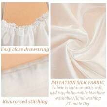 10pcs Soft & Smooth Silk-Like Drawstring Storage Bags, Dust Cover Bags For Purses, Wigs, Lingerie,Boho Vibes