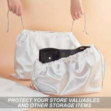 10pcs Soft & Smooth Silk-Like Drawstring Storage Bags, Dust Cover Bags For Purses, Wigs, Lingerie,Boho Vibes