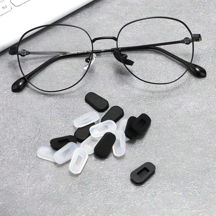 10pcs/Pack Random Color Soft Silicone Anti-Slip Eyeglass Nose Pads - Multicolor - View 1