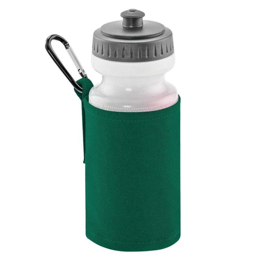 Water Bottle And Fabric Sleeve Holder (Bottle Green) - 100% Polyester - Green - View 1