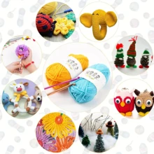 12pcs Small/Large Size Multi-Color Wool Ball Set For Handicrafts Diy Knitting Scrapbooking.Hand-Knitted Wool, Suitable For Daily Knitting, Handicrafts, DIY Crafts, Etc., DIY Scarf Clothes (Random Colors) - Multicolor - View 9