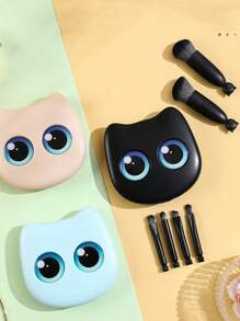 1 caja de 6 piezas Juego de brochas de maquillaje portátiles con diseño de gato lindo - Brocha para polvo, brocha para sombra de ojos y brochas surtidas, Juego de brochas, Kit de brochas de maquillaje, Juego de brochas de maquillaje, Kit de maquillaje completo, Juego de brochas de maquillaje, Kit de maquillaje completo, Juego de brochas, Juego de brochas de maquillaje, Juego de regalo de maquillaje, Juego - Multicolor - Ver 7