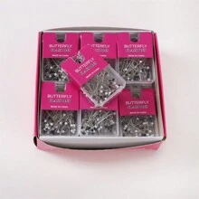 100pcs/Box Colorful White & Black Glass Bead Head Pin With Light-Reflective Finish, Packed In Box For Scarf Fixing And Clothes Finding - Multicolor - View 12