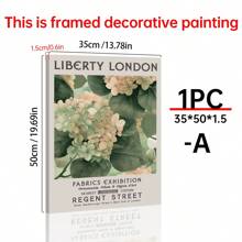 1 件 Liberty London 风格现代帆布艺术印刷品 - 无框墙壁装饰，适用于客厅和卧室 - 彩色 - 查看 15