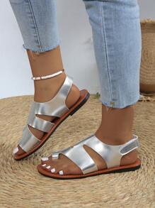 Women's Fashion Split-Toe Sandals, Soft Comfortable Non-Slip, Suitable For Outdoor, Beach, And Home Wear, Flat Design