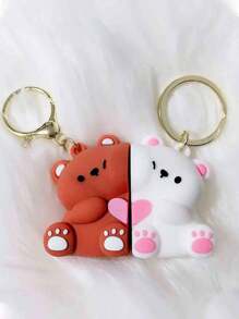 2 件可爱抱抱熊磁性钥匙扣，情侣礼物，最佳朋友礼物情人节汽车配件包包饰品