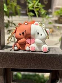 2 件可爱抱抱熊磁性钥匙扣，情侣礼物，最佳朋友礼物情人节汽车配件包包饰品