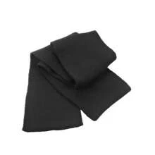 Result Classic Heavy Knit Thermal Winter Scarf (Black) - 100% Acrylic - Black - View 1