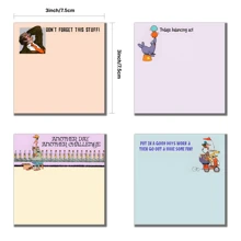 4pcs Funny Office Sticky Notes 3x3 Inch 50 Sheets Funny Office Note Pads Adhesive Funny Office Sticky Notes For School Office Home Supplies Students Teachers Gift - A - View 10