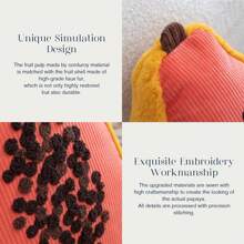 Phantoscope Fruit Shaped Pillows Series Throw Pillow, Fun Home Decor Of Fruit Themed Shaped Cushions, Decorative Shaped Pillow For Couch Bed