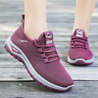 Women's Fashionable Mesh Breathable Running Sneakers, Soft Comfortable Shoes, Casual Multipurpose Outdoor Sports Shoes, Mom Shoes, Running Shoes