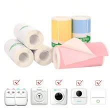 57mm Colorful Adhesive Sticker Paper For Thermal Printers, Compatible With Mini Pocket Printers, Self-Adhesive Printable Labels For Students, Professionals, And DIY - Multicolor - View 7
