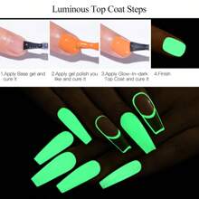 FOUR LILY 5件套夜光美甲凝胶套装，持久发光效果，适合万圣节、音乐节、派对 - 易于涂抹，美甲艺术，凝胶指甲油，节日美甲