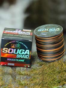 SOUGAYILANG Braided Fishing Line, Abrasion Resistant, Zero Stretch, 4-Strand Multicolor Extra Visibility Fishing Braid For Saltwater Freshwater, 320YDS, 10-100LB - màu xanh lá - Xem 9