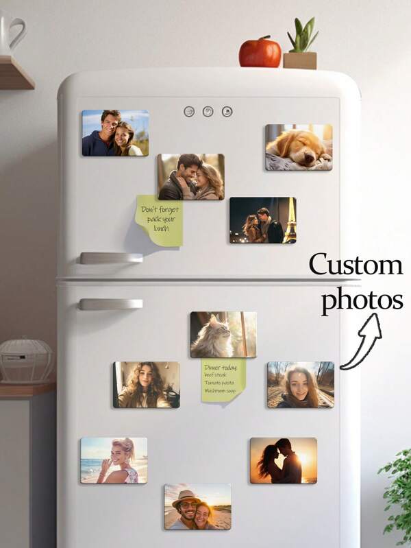 Customize Large Photo Refrigerator Magnets - Custom Photo Decorations - Refrigerator Locker Office Home School Classroom Decorations - Custom Magnetic Gifts | Save Your Best Photos. Personalized Photo Decoration Custom, Anniversary Gift, Wedding Gift, Photo Gift, Gift For Her, Moving Gift, Photo Wall Gallery, Valentine Day, Valentine Day Decor Birthday Graduation Home Decor Back To School School Supplies