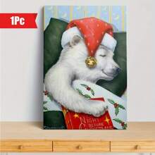 Christmas Canvas Painting, Packaging Canvas Christmas Wall Art Printing, For Holiday Decoration, Retro Wall Hangings, Bedroom Living Room Home Wall Decoration-1 Pc Wooden Framed Canvas Painting Thickness Cm/0.9inch High Quality Wall Art Prints Poster Direct Hanging Wall Picture Decor For Home Gifts, Christmas Gift, Living Room, Bath Room, Bedroom, Kitchen