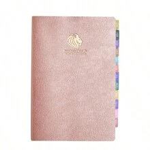 1 peça A5 capa de couro macio caderno em branco sem data com etiqueta adesiva planejador, cronograma semanal, material escolar, volta às aulas