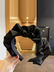 4 piezas Diademas casuales sólidas con pliegues para mujeres, Diademas, Aros para el cabello, Accesorios para el cabello, Diademas para maquillaje, Accesorios para la cabeza - Multicolor - Ver 4