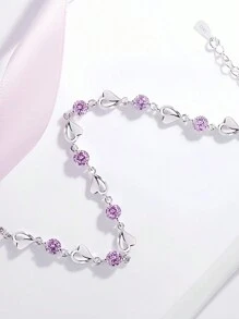 Modisches Sterling Silber Liebes-Armband für Frauen, neues einfaches und asymmetrisches Mädchen Armband, hochwertiges Paar-Geschenk