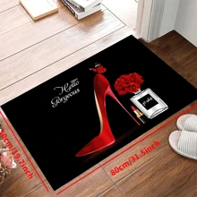 1 件装红色高跟鞋配红色蝴蝶和红玫瑰，防滑地毯，可机洗，适用于入口客厅卧室育儿室的地毯，户外露台花园庭院装饰地毯，家居装饰，房间装饰，地毯 - 彩色 - 查看 15