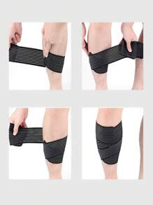 Sports Calf Wrap Bandage Compression Knee Pads Outdoor Running Mountaineering Basketball Football Sports Protective Gear - Black - View 10