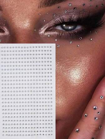 Party Joy Joyas para el cabello con gemas de diamante de 2mm, pegatinas de gemas de diamante para las cejas