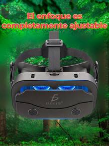 Lentes de Realidad Virtual VR Ajustables Soportan Dispositivos de hasta 7″ - Negro - Ver 2