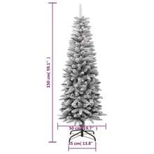 Flocked Snow Artificial Christmas Tree 5 Foot PVC And PE Durable Holiday Decor - 白色 - 查看 8