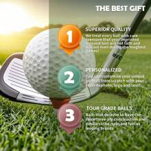 Crawell Double-Sided Personalized Golf Balls With Your Name, Logo, Or Text For Unique Gifts & Memorable Events Perfect For Golf Lovers, Tournaments, And Special Occasions - Multicolor - View 4