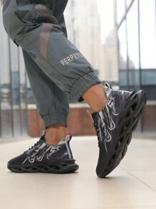Herren Sneaker in Große Größen mit Farbverlauf, Mesh atmungsaktiv, leicht & bequem für Laufen