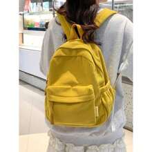 Women Corduroy Backpack Medium Fashion Casual College School Bag Girls Women Waterproof - 黃色 - 查看 2