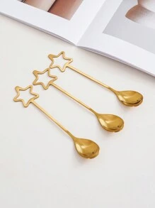 2 件斋月星形不锈钢甜点勺、蛋糕勺、调味勺