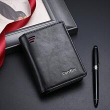 1pc Vintage Style Deer Head Design Men's Wallet, Multi-Function Zipper Purse, Youth Student Versatile Card Holder, Suitable For Teen, Casual Outdoor, Athletic, Vacation, Travel, Graduation, Birthday Gifts Formal/Business Formal Valentine's Day Ideas - Black - View 7